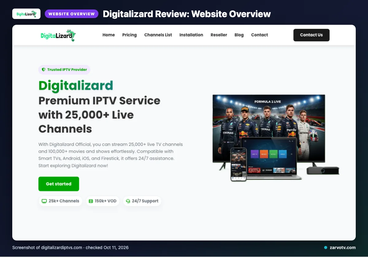 Digitalizard homepage