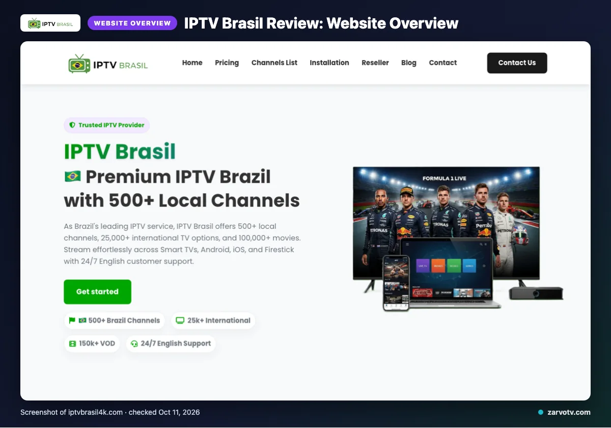 IPTV Brasil homepage