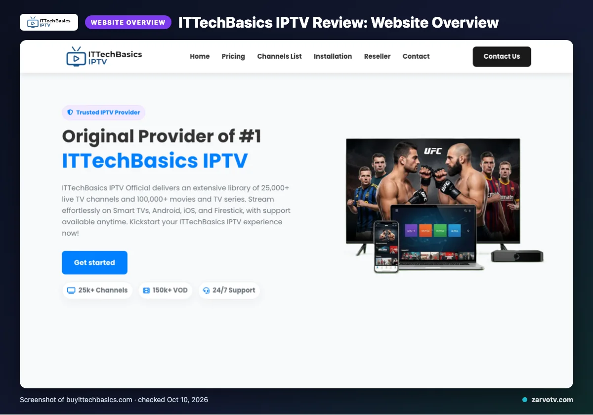 ITTechBasics IPTV homepage