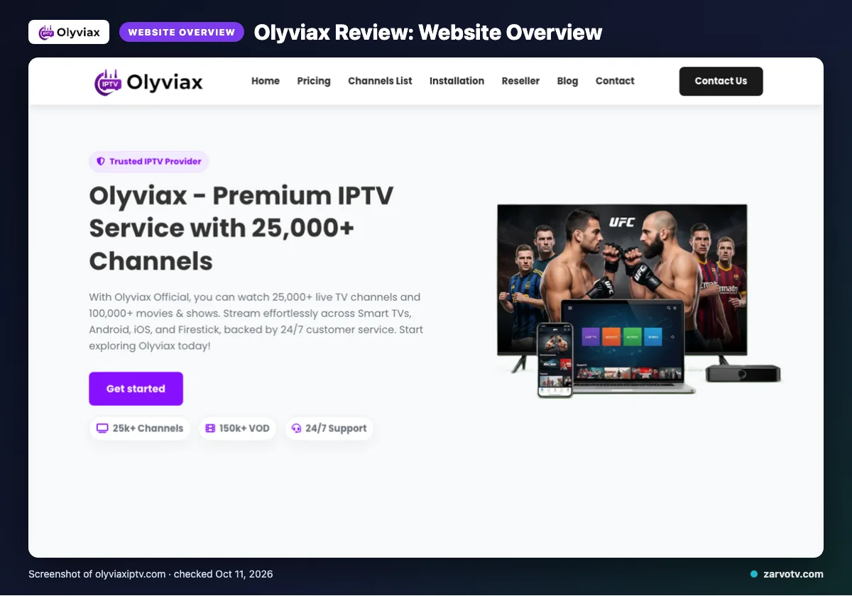 Olyviax homepage